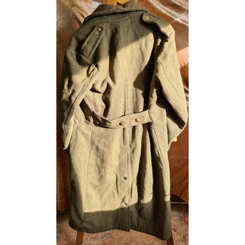 512 - WWII South African 39 pattern great coat, size 42”