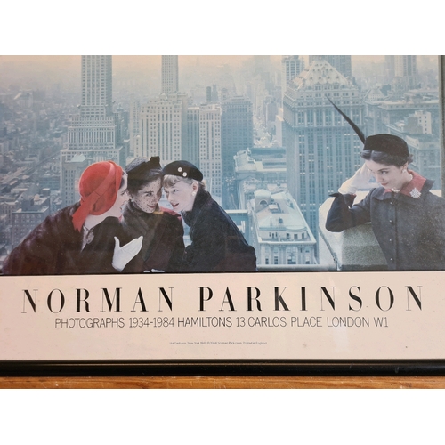 537 - A vintage exhibition poster for NORMAN PARKINSON PHOTOGRAPHS 1934-1984, shown at Hamiltons, London, ... 