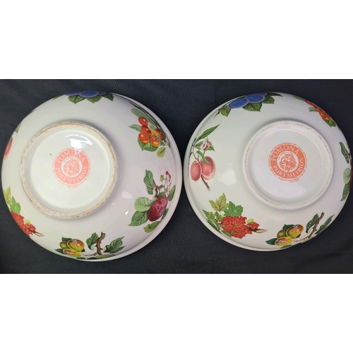 55 - Two large Pomona design Portmeirion fruit bowls, approx 26.5cm and 29cm diameter