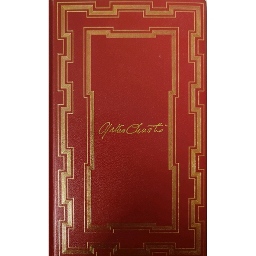 607 - 28 volumes of Heron Books covering the stories of Agatha Christie in red and gold bindings