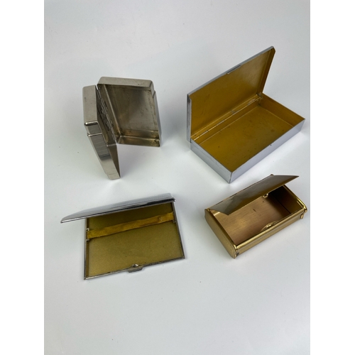 638 - Collection of vintage metal cigarette boxes and cases