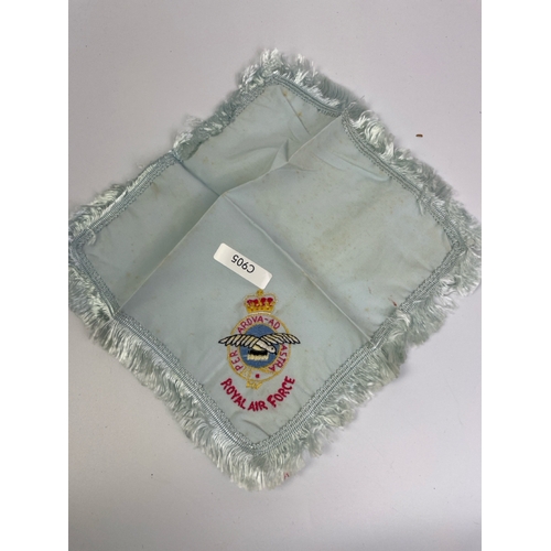 648 - Beautiful silk Royal Air Force and Royal Artillery sweetheart silk handkerchiefs