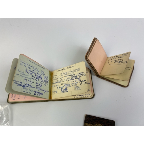 653 - Interesting Autograph book going back to 1955, and a second pocket Autograph book with military conn... 