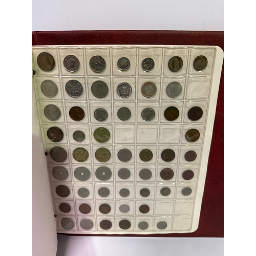 719 - Folder containing a collection of  British and foreign coins (all shown in photographs)