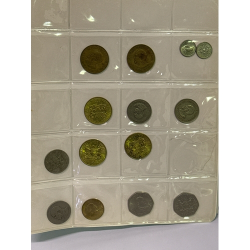 719 - Folder containing a collection of  British and foreign coins (all shown in photographs)