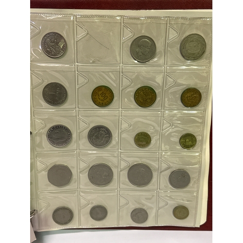 719 - Folder containing a collection of  British and foreign coins (all shown in photographs)