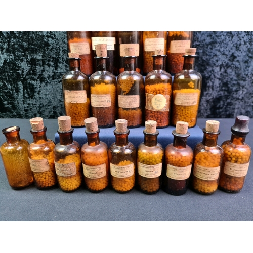 727 - Collection of bottles of Homeopathic Remedies with part contents from the estate of Dorothy Shepherd... 