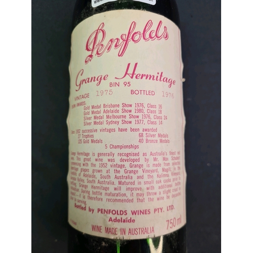 730 - Bottle of Penfolds Grange Hermitage wine, Bin 95, Vintage 1975, bottled 1976