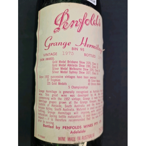 730 - Bottle of Penfolds Grange Hermitage wine, Bin 95, Vintage 1975, bottled 1976