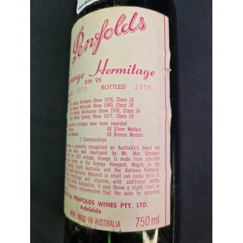 730 - Bottle of Penfolds Grange Hermitage wine, Bin 95, Vintage 1975, bottled 1976