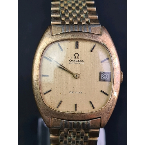 739 - Gents Vintage Omega De Ville automatic watch with original bracelet strap. Not known if working.