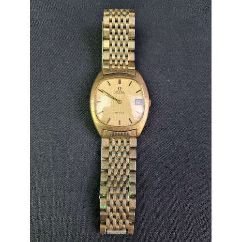 739 - Gents Vintage Omega De Ville automatic watch with original bracelet strap. Not known if working.