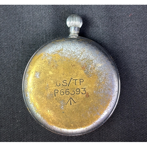 747 - Helvetia 2nd World War British Army General Service Trade Pattern pocket watch. Works intermittently... 