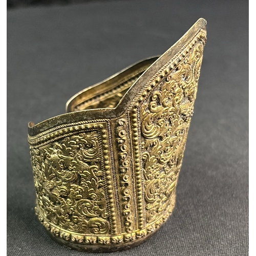 837 - A brass Hindu cuff bracelet/bangle. Circa 1950’s