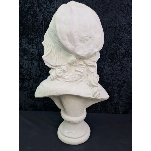 9 - Plaster bust of a young girl in the French style, 43cm tall