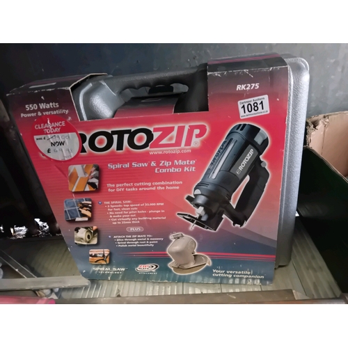 Rotozip spiral saw and zip mate combo kit in box.