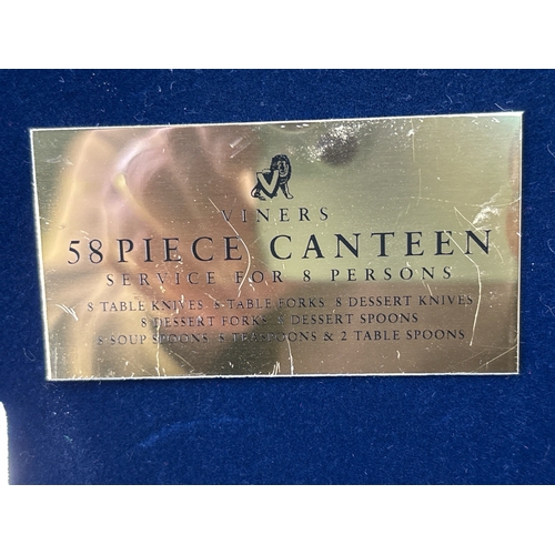 183 - Fabulous 58 piece Viners The Parish Collection canteen of cutlery