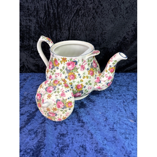 194 - Huge Sadler Old Chintz teapot, proper brew up! H26cm approx