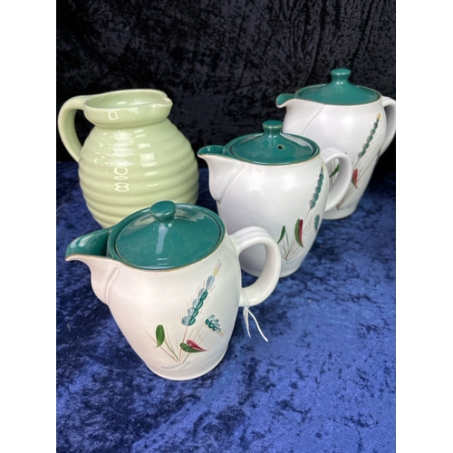 209 - Denby Greenwheat coffee pots and tableware