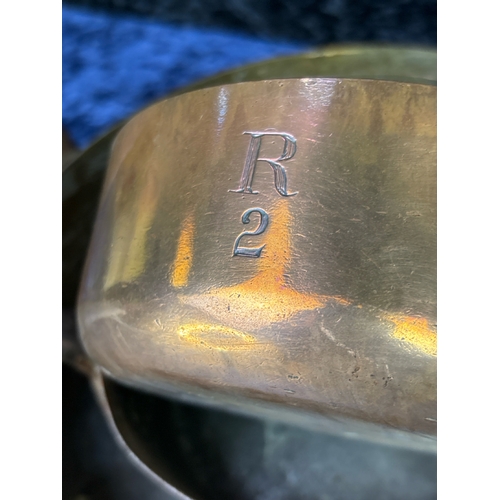 222 - Fabulous antique kettle and solid and weighty copper pans R2 and larger