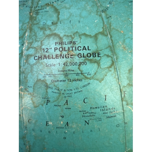 237 - Large vintage desktop globe H40cm approx