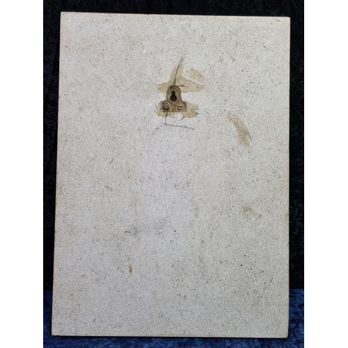 40 - Marble plaque with inlaid depiction of a gentleman in period dress, possibly by Italian, approx 33cm... 