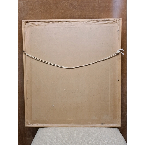 524 - Framed floral watercolour, signed ‘JT’. Frame measures 53cm x 46.5cm