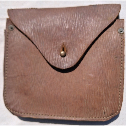 126 - WW2 Folding saw in leather case. 1942.