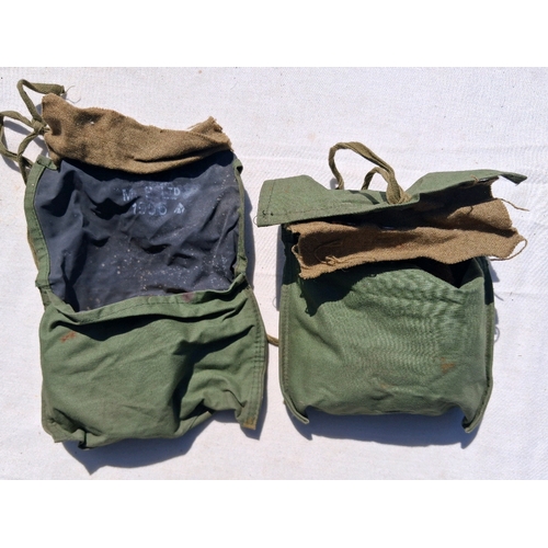 128 - Two 1950s housewives, repurposed, one is small med kit, the other contains sewing and cleanig kit, e... 