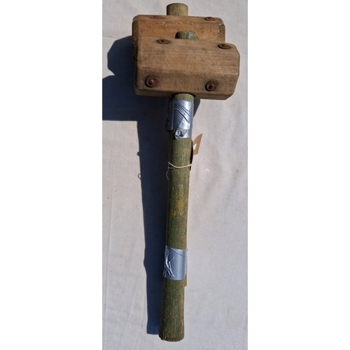 129 - Pair WW2 British tent peg mallets