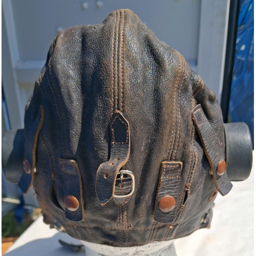 137 - WW2 RAF leather flying helmet