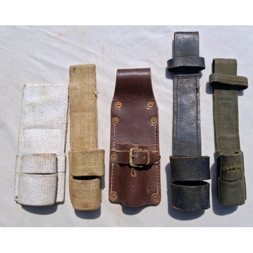 144 - WW1/WW2 and other, bayonet frogs