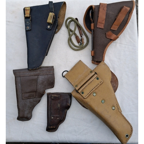 151 - 5 holsters, Russian German, French and a small .32 colt?