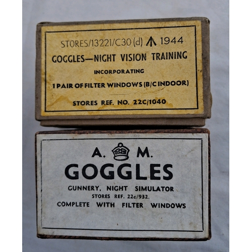 160 - WW2 RAF AM, Two  Night vision training goggles, boxed.