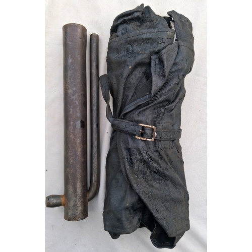 176 - British armoured car tool kit, with slogging wheel nut tubular spanner, Daimler, Dingo, ferret etc