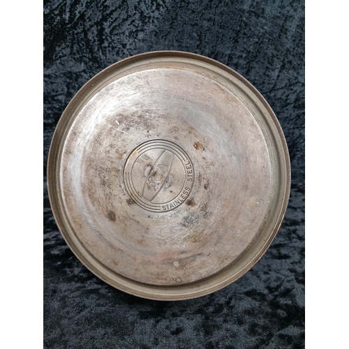 282 - A baby blue Aga branded hob top kettle.