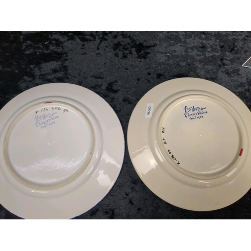 265 - Two vintage Henriot Quimper earthenware plates with hand-painted 