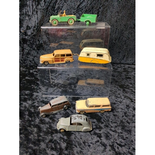 361 - Collection of vintage toy cars and a caravan! Some Dinky.