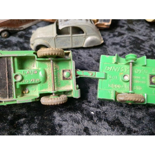 361 - Collection of vintage toy cars and a caravan! Some Dinky.