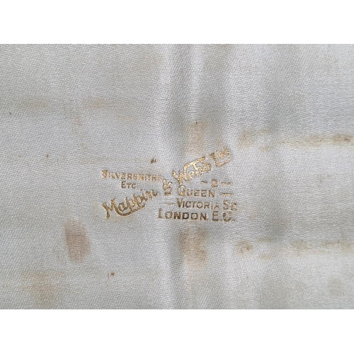 536A - Boxed set of silver hallmarked butter knives by Mappin & Webb in a fitted case with the maker’s mark... 