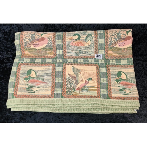 879 - Large Mallard duck inspired patchwork type throw