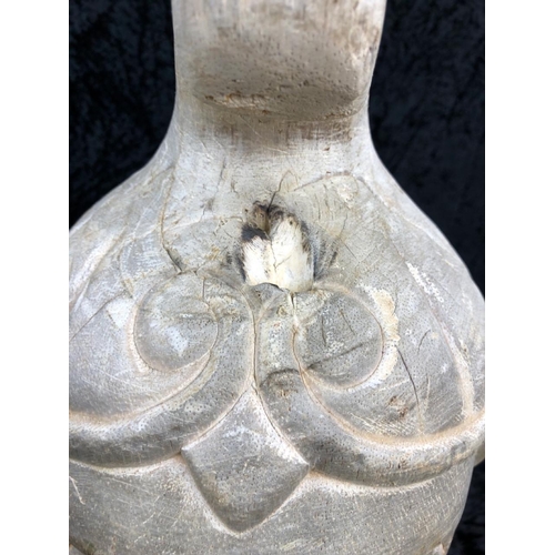 90 - Large hand-carved wooden figure head. Approx H51cm.