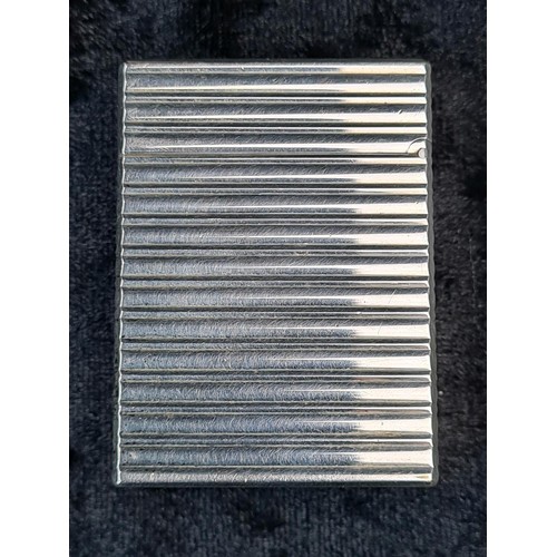 643 - S.T. DuPont ‘Line 1’ cigarette lighter in original box with paperwork and spare DuPont flints. Monog... 