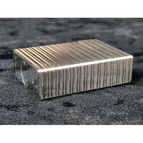 643 - S.T. DuPont ‘Line 1’ cigarette lighter in original box with paperwork and spare DuPont flints. Monog... 