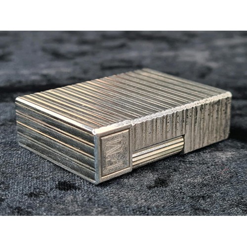 643 - S.T. DuPont ‘Line 1’ cigarette lighter in original box with paperwork and spare DuPont flints. Monog... 