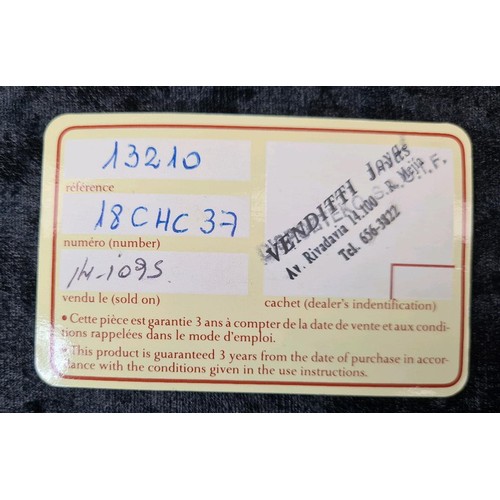 643 - S.T. DuPont ‘Line 1’ cigarette lighter in original box with paperwork and spare DuPont flints. Monog... 