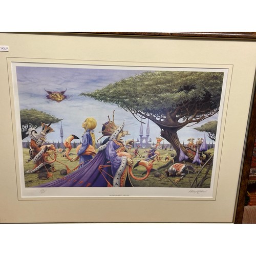 779 - Four lavishly illustrated limited edition prints of scenes from Alice in Wonderland All four are no ... 