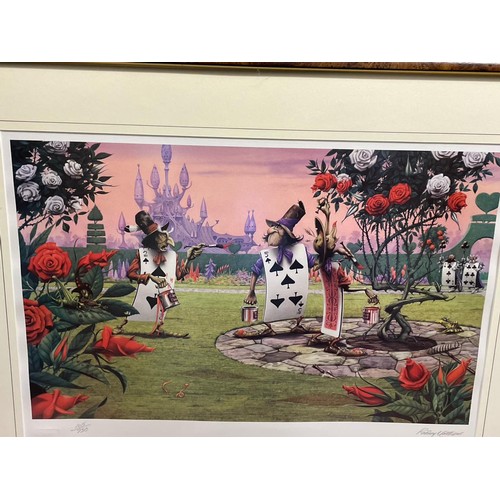 779 - Four lavishly illustrated limited edition prints of scenes from Alice in Wonderland All four are no ... 