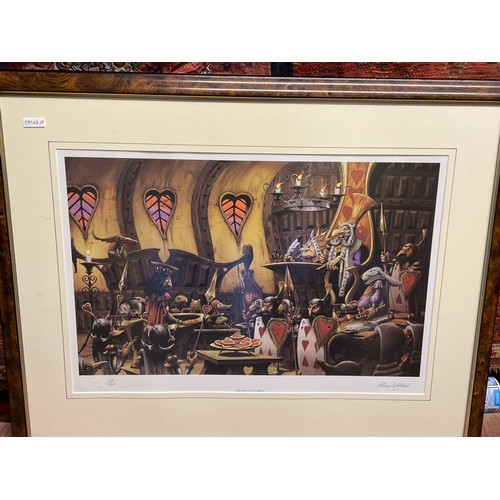 779 - Four lavishly illustrated limited edition prints of scenes from Alice in Wonderland All four are no ... 