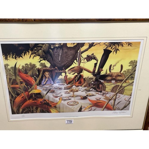 779 - Four lavishly illustrated limited edition prints of scenes from Alice in Wonderland All four are no ... 